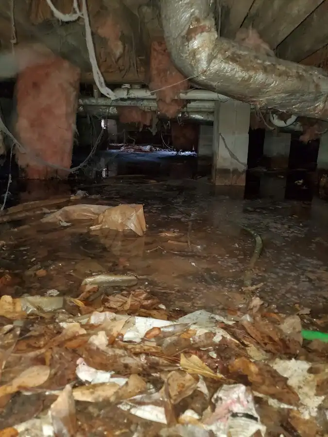 Crawl space flood assessment for Commercial Water Damage Restoration in Morgantown