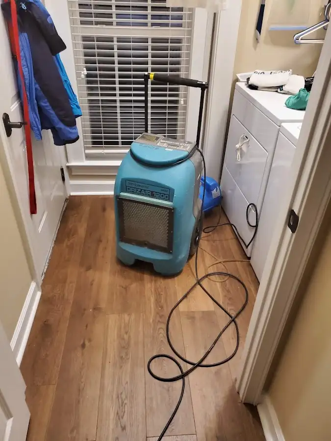 Commercial dehumidifier deployed for Flood Damage Cleanup in Morgantown